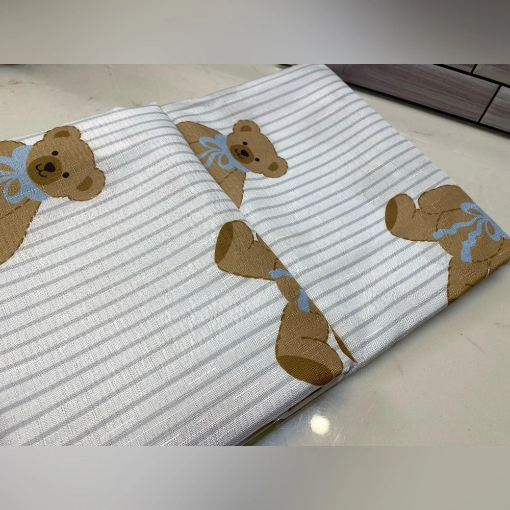 Layla 🧸 Teddy Bear Shower Curtain 72x72”Easy clean & Durable New